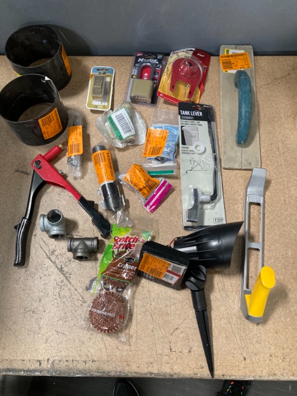 Photo 1 of **NON REFUNDABLE** BUNDLE OF MISC HOME DEPOT ITEMS; ASSORTMENT OF HOME IMPROVEMENT GOODS, GARDENING SUPPLIES, ELECTRIC, TOOLS  AND PLUMBING BUNDLE 