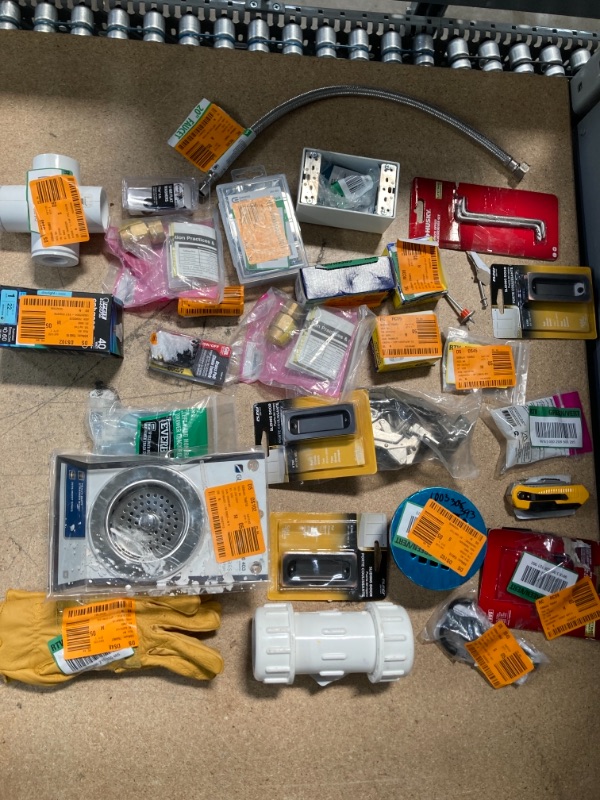 Photo 1 of **NON REFUNDABLE** BUNDLE OF MISC HOME DEPOT ITEMS; ASSORTMENT OF HOME IMPROVEMENT GOODS, GARDENING SUPPLIES, ELECTRIC, TOOLS  AND PLUMBING BUNDLE 