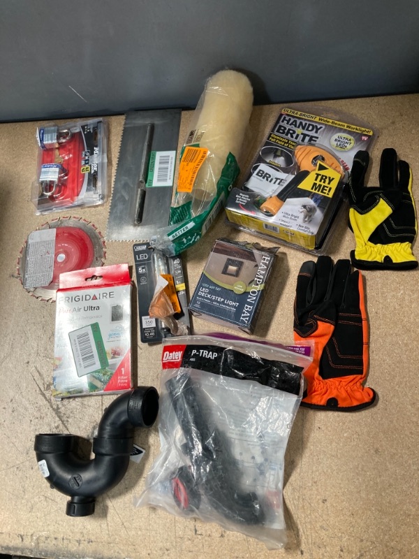 Photo 1 of **NON REFUNDABLE** BUNDLE OF MISC HOME DEPOT ITEMS; ASSORTMENT OF HOME IMPROVEMENT GOODS, GARDENING SUPPLIES, ELECTRIC, TOOLS  AND PLUMBING BUNDLE 