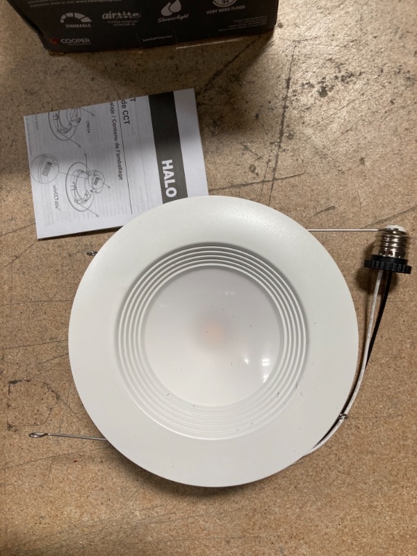 Photo 3 of Halo
LT56 Series 5 in. ./6 in. Selectable CCT(3000-5000K) Integrated LED, White Recessed Light, Dimmable Retrofit Trim