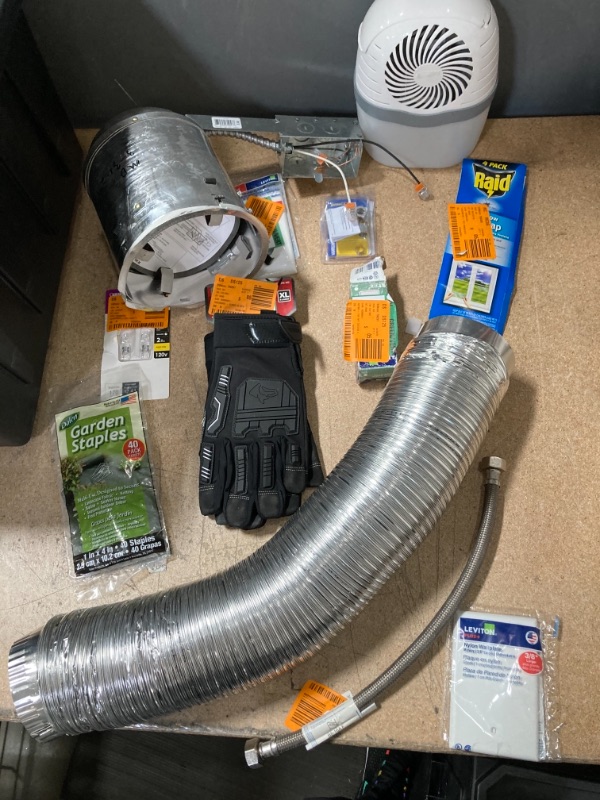 Photo 1 of **NON REFUNDABLE** BUNDLE OF MISC HOME DEPOT ITEMS; ASSORTMENT OF HOME IMPROVEMENT GOODS, GARDENING SUPPLIES, ELECTRIC, TOOLS  AND PLUMBING BUNDLE 