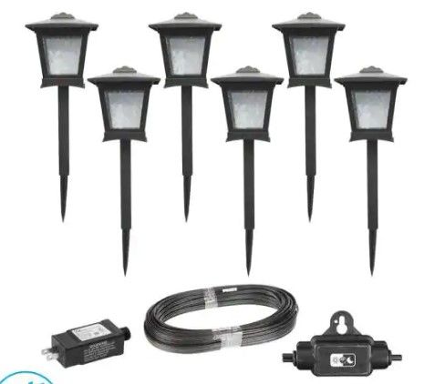 Photo 1 of Hampton Bay
Low Voltage Black Outdoor Integrated LED Landscape Path Light (6-Pack Kit)