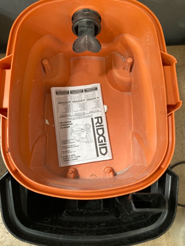 Photo 3 of RIDGID
4 Gallon 5.0-Peak HP Portable Wet/Dry Shop Vacuum with Fine Dust Filter, Hose and Accessories