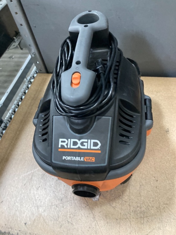 Photo 2 of RIDGID
4 Gallon 5.0-Peak HP Portable Wet/Dry Shop Vacuum with Fine Dust Filter, Hose and Accessories