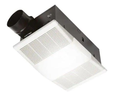 Photo 1 of Broan-NuTone
80 CFM Ceiling Bathroom Exhaust Fan with Light and 1300-Watt Heater