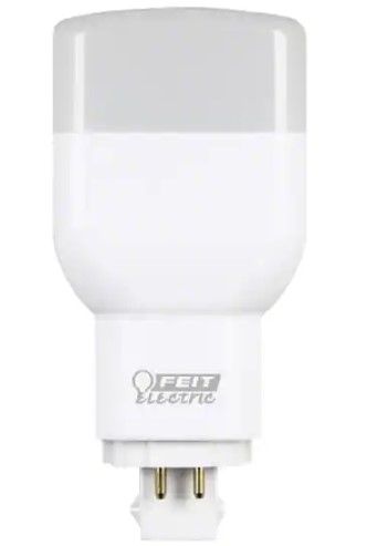 Photo 1 of Feit Electric
26-Watt Equivalent PL Vertical CFLNI 4-Pin Plug-in GX24Q-3 Base CFL Replacement LED Light Bulb, Cool White 4100K 2 PACK 