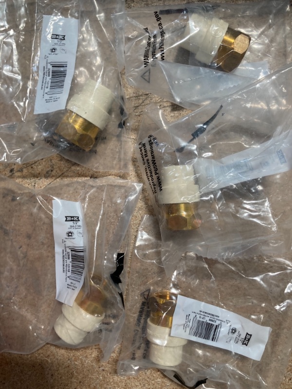 Photo 2 of 1/2 in. CPVC Slip x Brass FIP Adapter 5 PACK 