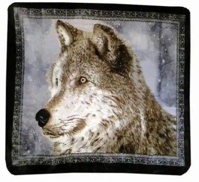 Photo 1 of Snowy Multicolored Wolf Throw Blanket
by Shavel Home Products