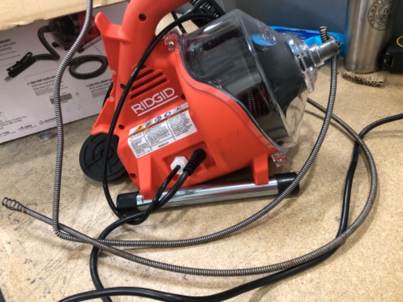 Photo 2 of (NOT FUNCTIONAL; DAMAGED WIRE)
Ridgid 55808 PowerClear 0.5 Amp 3/4 in. - 1 1/2 in. Corded Drain Cleaning Machine
