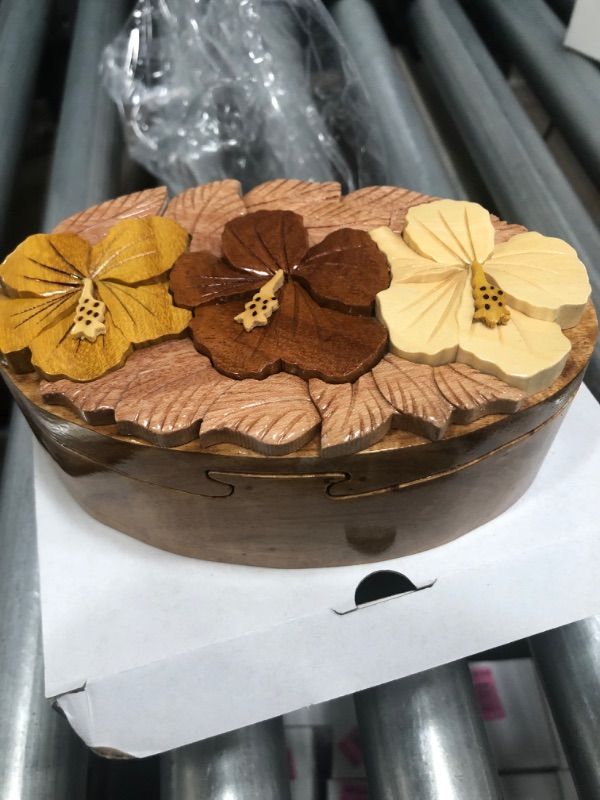 Photo 1 of 3 FLOWER OVAL PUZZLE BOX