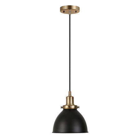 Photo 1 of 2 Hudson&canal Madison Flush Mount Pendant Light in Black