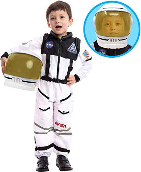 Photo 1 of Astronaut NASA Pilot Costume with Movable Visor Helmet for Kids
- Size Medium 