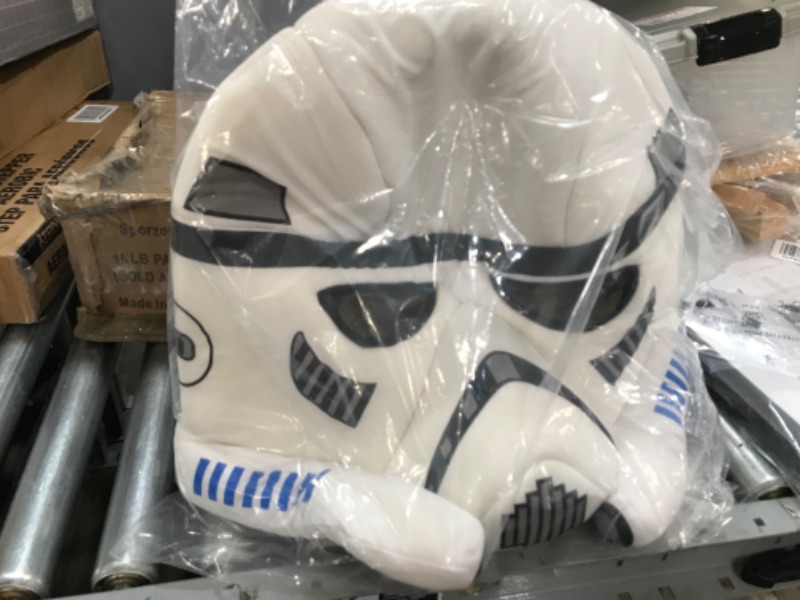 Photo 3 of Rubie's unisex adults Star Wars Classic Stormtrooper Plush Oversized Head Costume Mask, As Shown, One Size US
