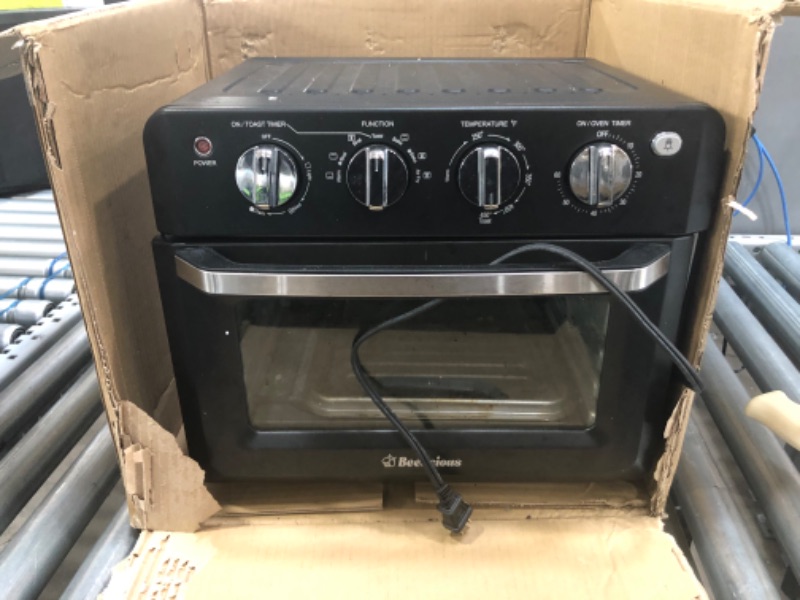 Photo 3 of Beelicious Air Fryer Toaster Oven Combo, 6 Slice 20QT Large Air Fryer Oven, 12" Pizza Convection Oven