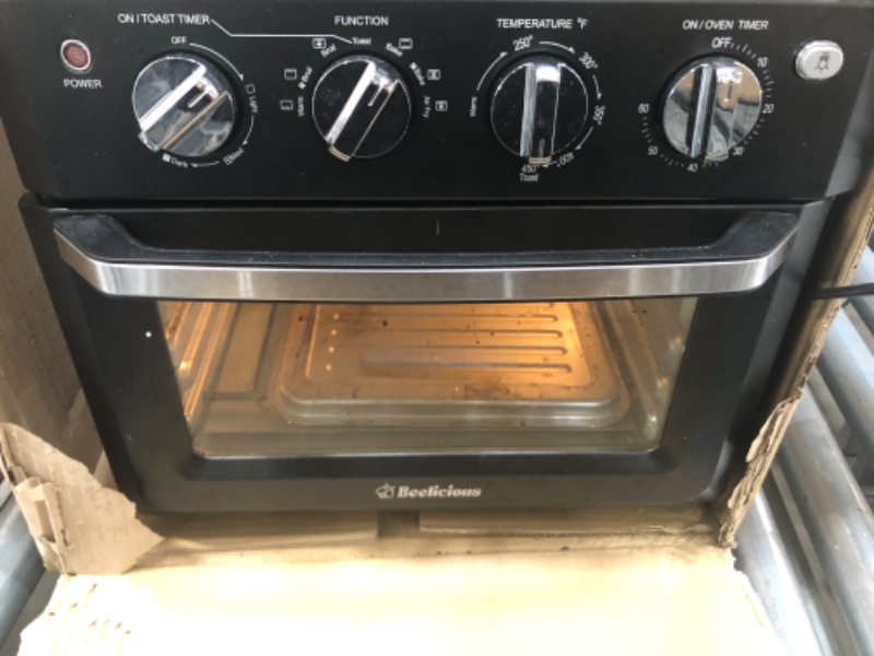 Photo 5 of Beelicious Air Fryer Toaster Oven Combo, 6 Slice 20QT Large Air Fryer Oven, 12" Pizza Convection Oven