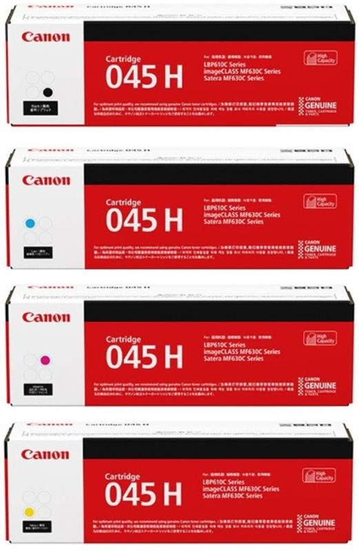 Photo 1 of Canon CRG-045H 4-Color Complete High Yield Toner Cartridge Set