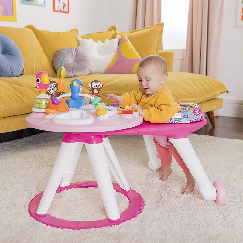 Photo 1 of Bright Starts Around We Go 2-in-1 Walk-Around Baby Activity Center & Table, Tropic Coral, Ages 6 Months+