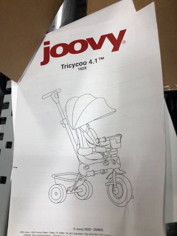 Photo 2 of Joovy Tricycoo 4.1 Kid's Tricycle, Push Tricycle, Toddler Trike, 4 Stages, Black
- Missing//loose hardware 