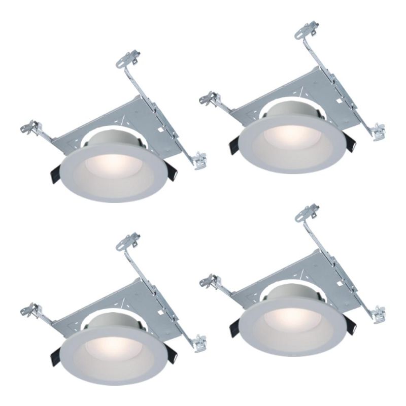 Photo 1 of ***PARTS ONLY***Halo RL 6 in. Color Selectable New Construction or Remodel Canless Recessed Integrated LED Kit with Mount Frame (4-Pack)
