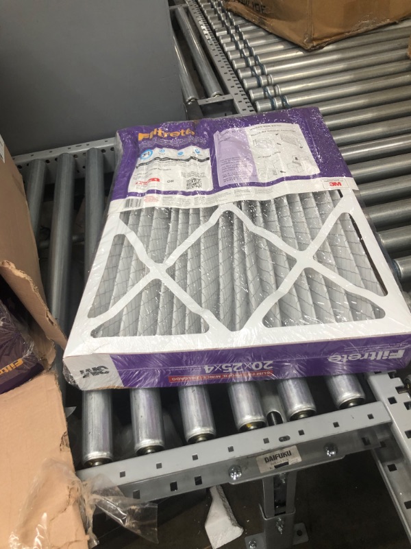 Photo 2 of 3M Filtrete 20 in. H x 25 in. W x 4 in. D Air Filter - Total Qty: 4; Each Pack Qty: 1
*** MINOR DAMAGE***
