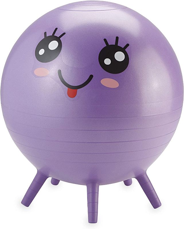 Photo 1 of Gaiam Kids Stay-N-Play Children's Balance Ball - Flexible School Chair, Active Classroom Desk Seating with Stay-Put Stability Legs, Includes Air Pump
