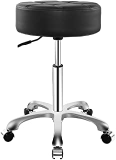 Photo 1 of Rolling Adjustable Stool for Work Medical Tattoo Salon Office,Heavy Duty Esthetician Hydraulic Chair Stool with Wheels (Black)
