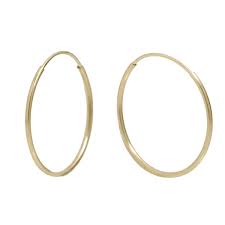 Photo 1 of 14kt gold endless hoops 16mm

