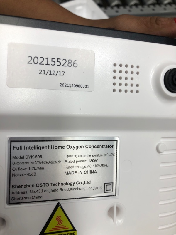 Photo 2 of osito oxygen concentrator