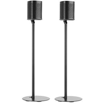 Photo 1 of YnVISION Speaker Floor Stand for Sonos One, One SL and Play:1 Speaker - BLACK 2 Pack