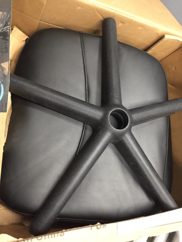 Photo 2 of ***PARTS ONLY*** OFM ESS Collection Armless Leather Desk Chair, UNITS, Black
