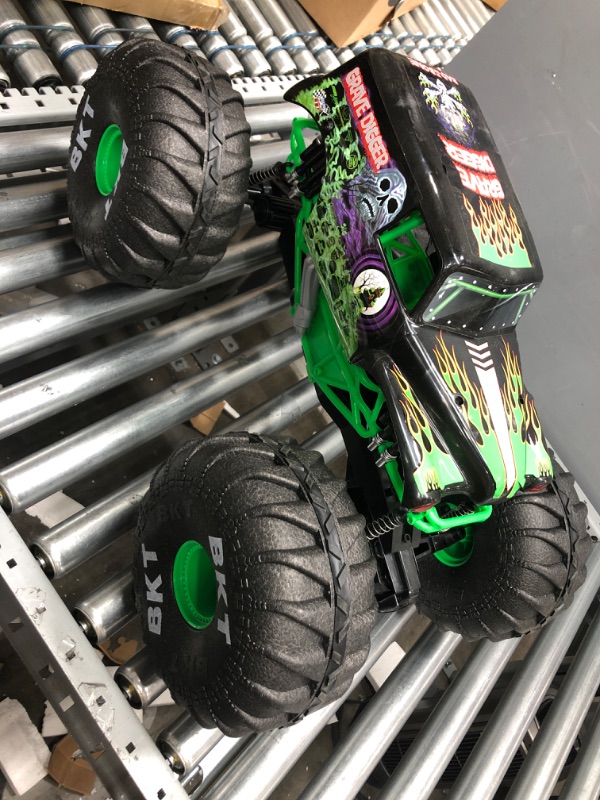 Photo 2 of NO BATTERIES, Monster Jam Official Mega Grave Digger All-Terrain Remote Control Monster Truck with Lights - 1:6 Scale