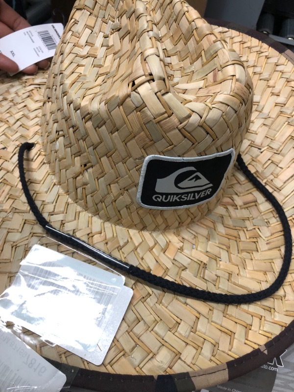 Photo 3 of Quiksilver Men's Outsider Lifeguard Beach Sun Straw Hat, Green CAMO, XXL
