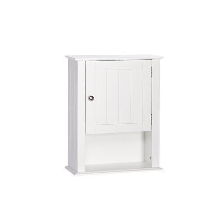 Photo 1 of 16.54-Inch W X 20.47-Inch H X 7.09-Inch D Bathroom Storage Wall Cabinet in White White