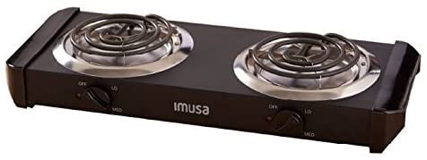 Photo 1 of **Parts only***
IMUSA USA GAU-80306 Electric Double Burner 1750-Watts , Black
