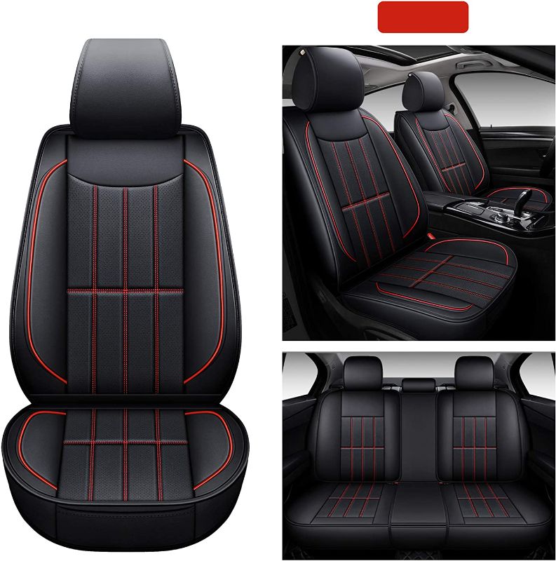 Photo 1 of **INCOMPLETE**
AOOG Leather Car Seat Covers, Leatherette Automotive Vehicle Cushion Cover for Cars SUV Pick-up Truck, Universal Non-Slip Vehicle Cushion Cover Waterproof, Full Set
