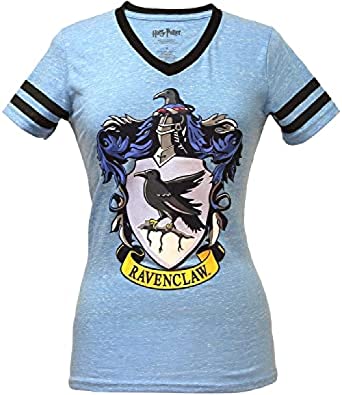 Photo 1 of Harry Potter Ravenclaw Juniors V-neck T-shirt - Heather Blue (Small)
