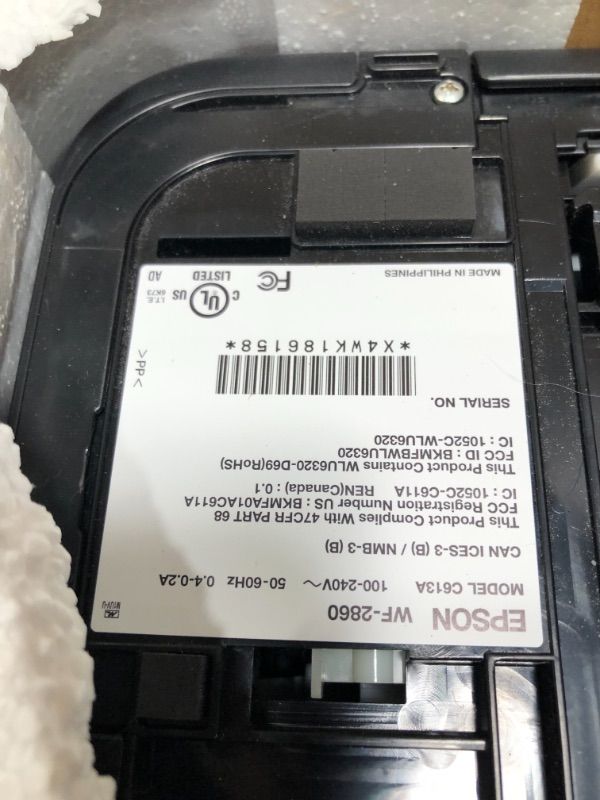 Photo 2 of PARTS ONLY ** epson workforce wf2860