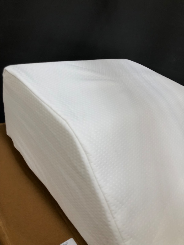 Photo 2 of ??Cushy Form Bed Wedge Pillow for Sleeping - Memory Foam Leg Elevation for Post Surgery, Sleeping, Sitting - Triangle Pillow with Washable Cover Helps Aid Snoring 25x24x10 Inch
