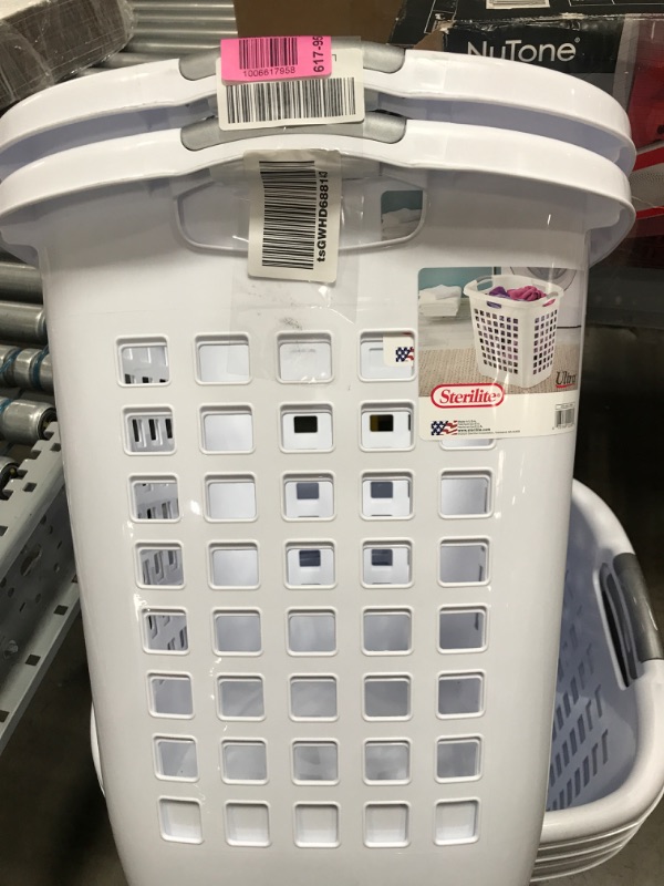 Photo 2 of 2ct Sterilite Ultra Easy Carry Hamper White