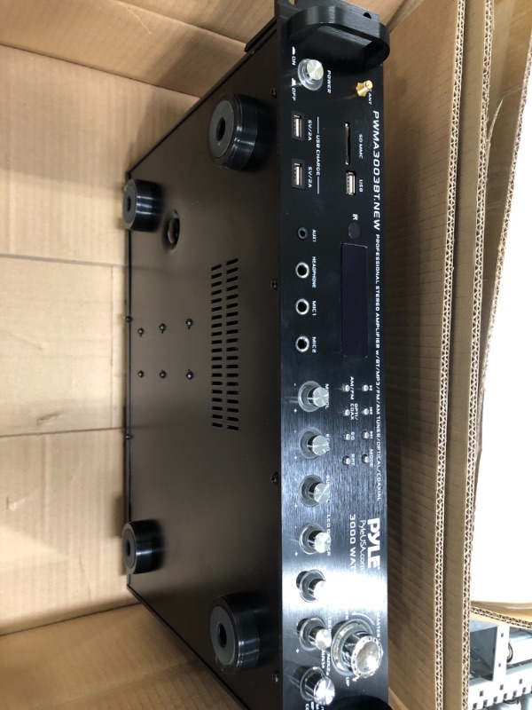 Photo 3 of Pyle PWMA3003BT.NEW - Home Theater Pre-Amplifier System - Pro Audio Multi-Channel Stereo Receiver with (2) VHF Micros, MP3/USB/SD Readers, FM Radio, R
