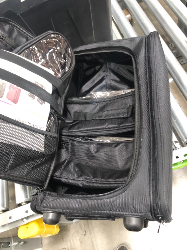 Photo 1 of BYOOTIQUE 2in1 Portable Makeup Rolling Train Case Cosmetic Carry-on Backpack Shoulder Organizer Storage with Removable Travel Zipper Bag
