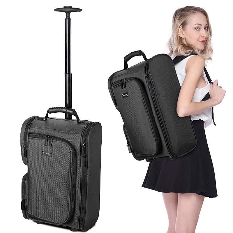 Photo 1 of BYOOTIQUE 2in1 Portable Makeup Rolling Train Case Cosmetic Carry-on Backpack Shoulder Organizer Storage with Removable Travel Zipper Bag
