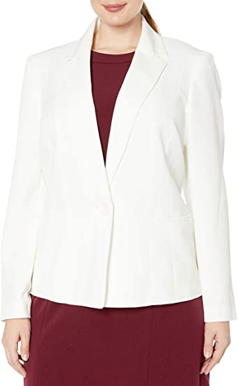 Photo 1 of Kasper Women's Stretch Crepe One Button Jacket, Size 24 W