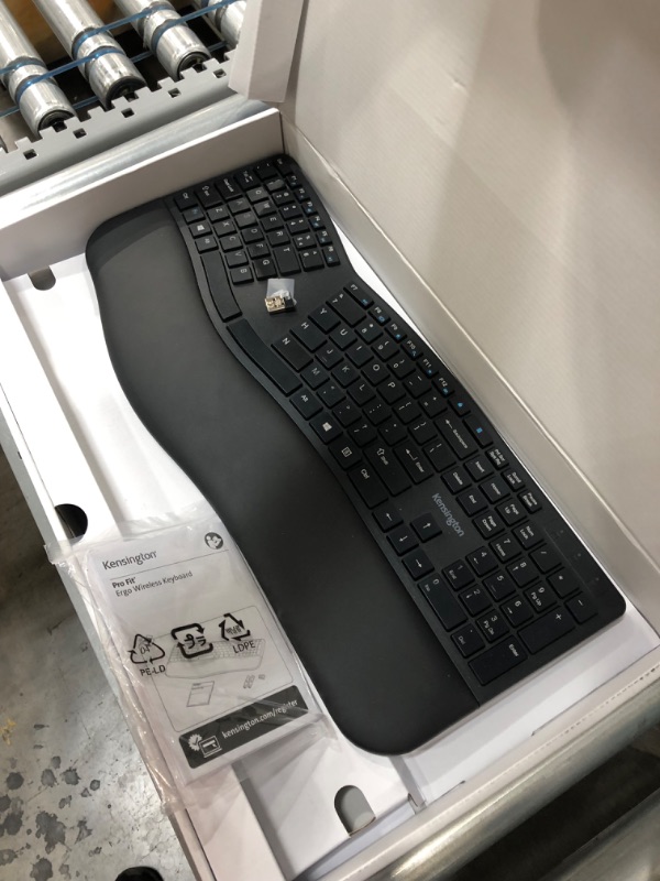 Photo 2 of Kensington Pro Fit Ergonomic Wireless Keyboard - Black (K75401US)
