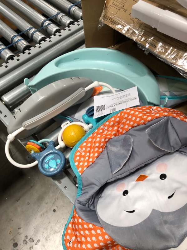 Photo 1 of Fisher-Price Sit-Me-Up Floor Seat with Tray, Penguin-Themed Portable Infant Chair with Snack Tray and Toys
