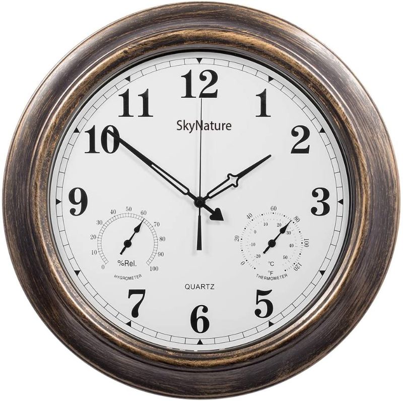 Photo 1 of SkyNature Outdoor Clocks, 18 Inch Large Indoor Outdoor Wall Clock