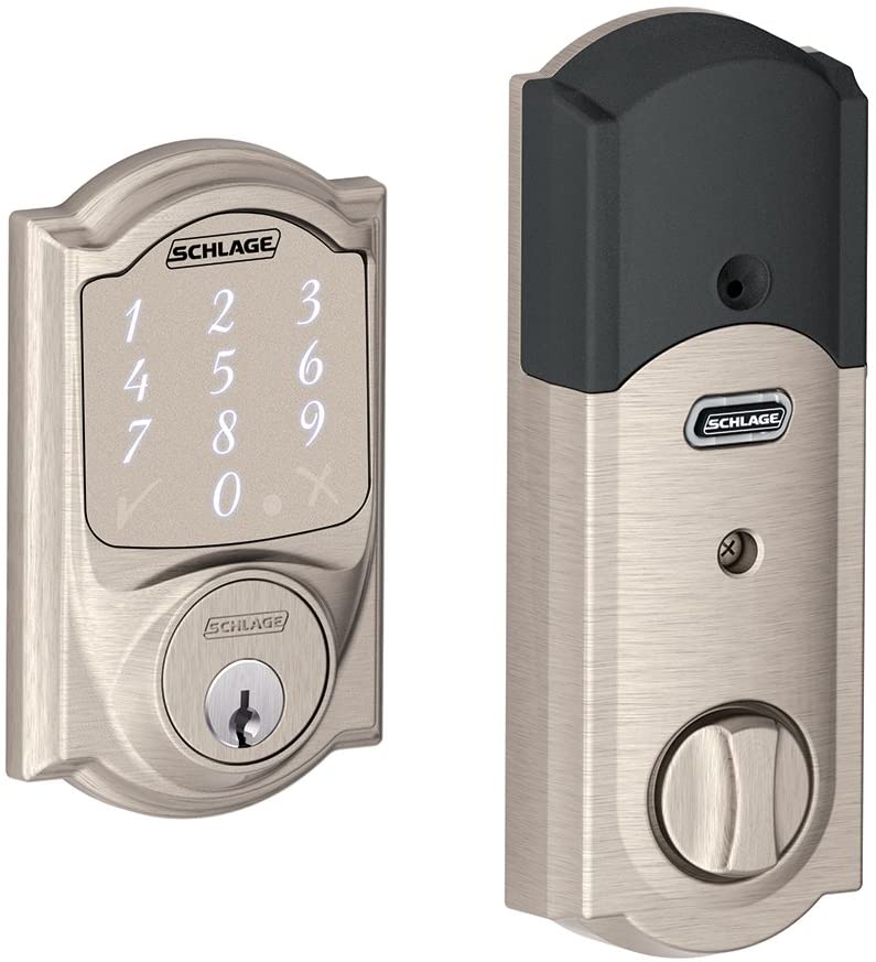 Photo 1 of SCHLAGE BE479AA V CAM 619 Satin Nickel Sense Smart Deadbolt with Camelot Trim