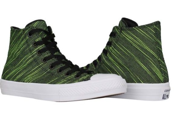 Photo 1 of Converse Chuck Taylor All Star II High Top Black/Volt Green Mens 11