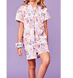 Photo 1 of iscream Big Girls Silky Soft Print Plush Romper Onesie size 6-8