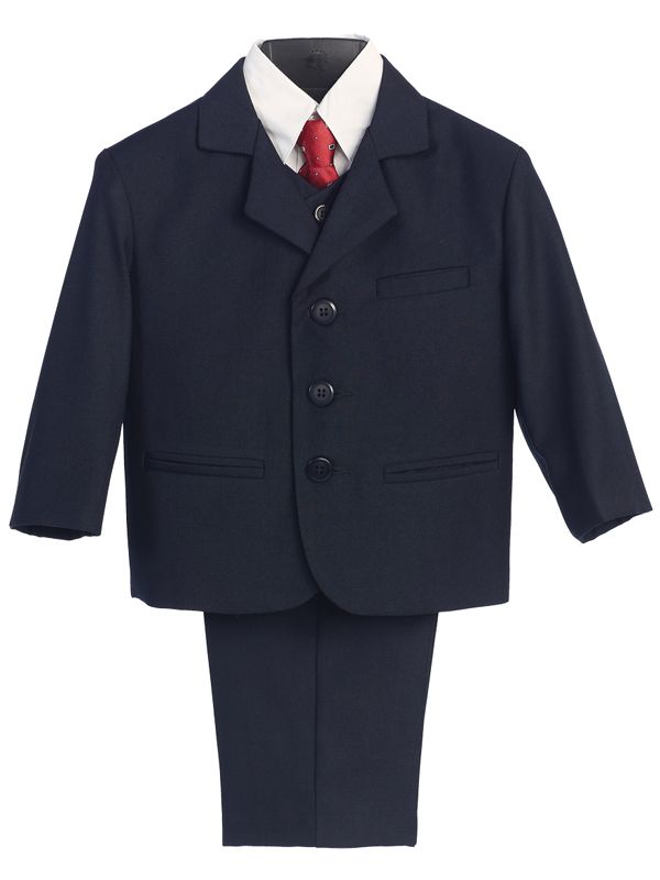 Photo 1 of Boys' 5 piece suit - Jacket, pants, shirt, vest and tie
size: 8H